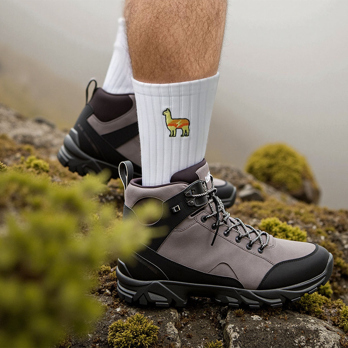 LLAMA EBIKE Wool Cycling Socks