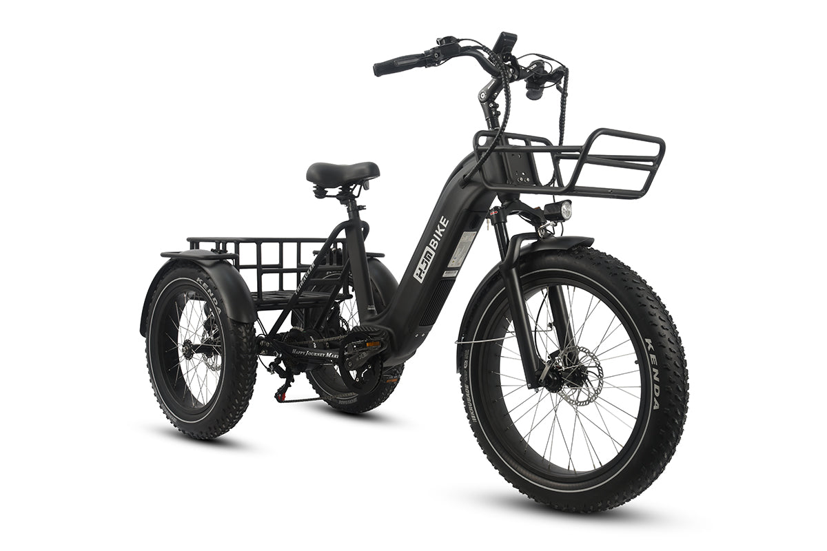 HJM TriHauler Pro Cargo 1000W Rear-Drive Fat Tire Etrike (Fully Assembled)