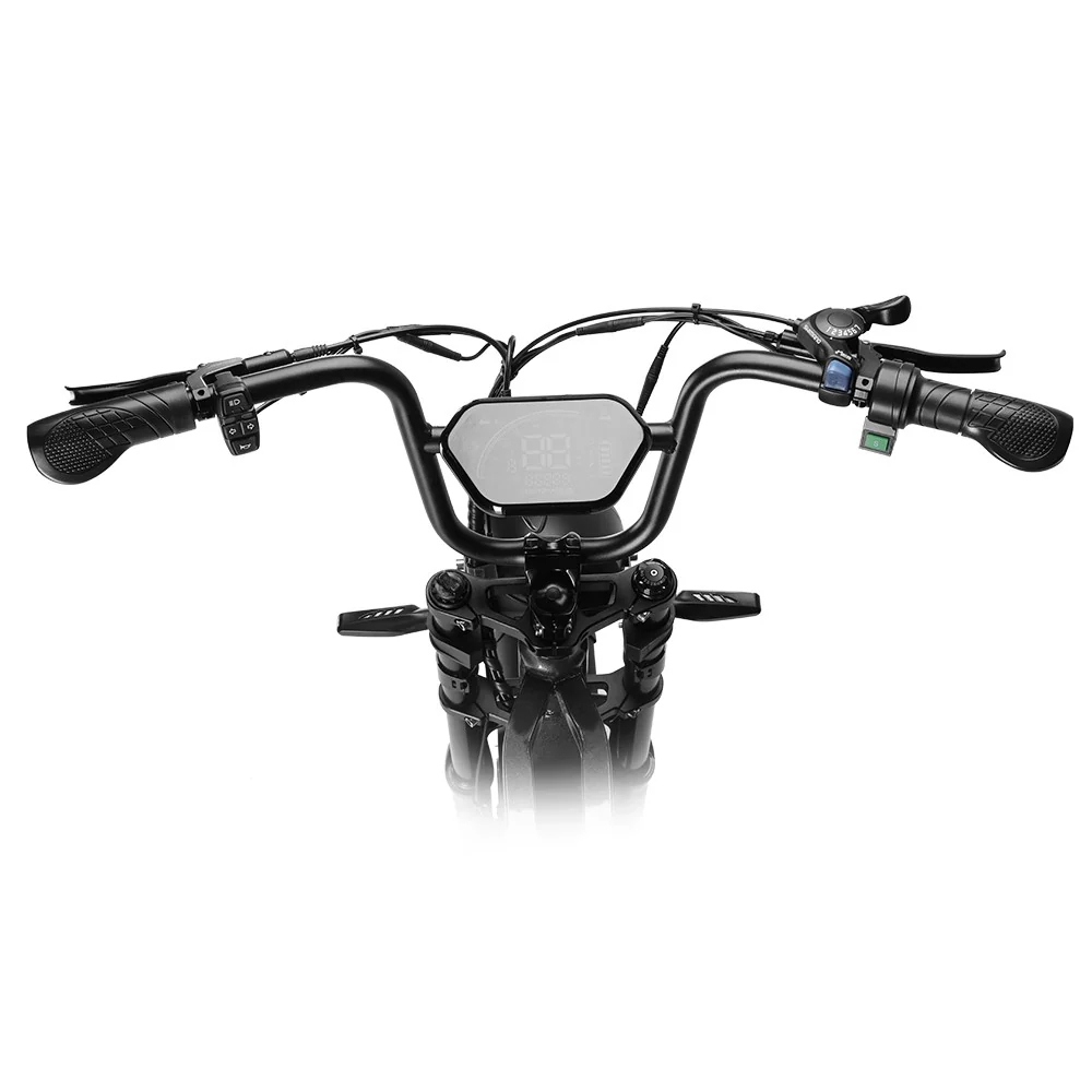 Happyrun Tank G60 Pro 2000W Moped Style Offroad Electric Bike Fat Tire + 4 Years Warranty