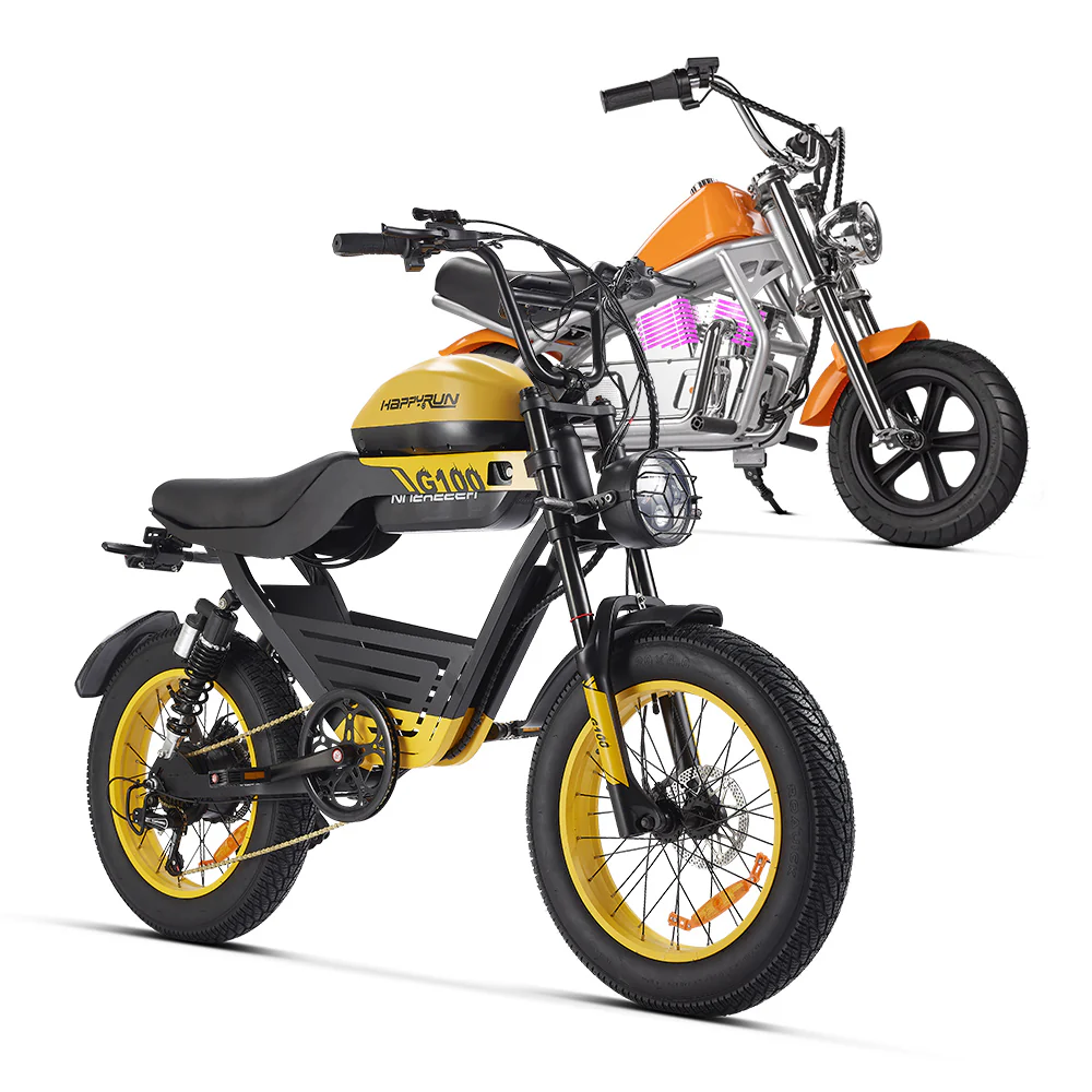 HappyRun G100 Dual Batteries 1000W Fastest Ebike + 4 Years Warrary
