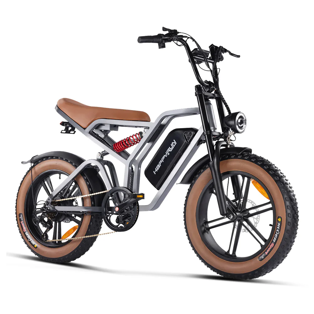 Happyrun Tank G60 Pro 2000W Moped Style Offroad Electric Bike Fat Tire + 4 Years Warranty