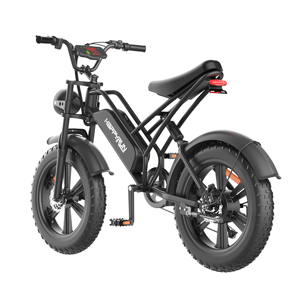 HappyRun Tank G50 Electric Bike Cargo Black City E-bike + 4 Years Warranty