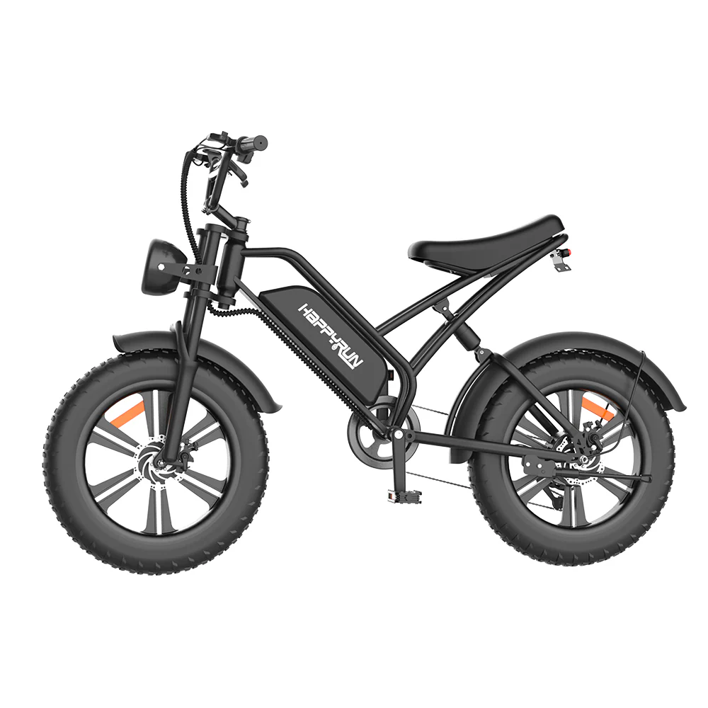 HappyRun Tank G50 Electric Bike Cargo Black City E-bike + 4 Years Warranty