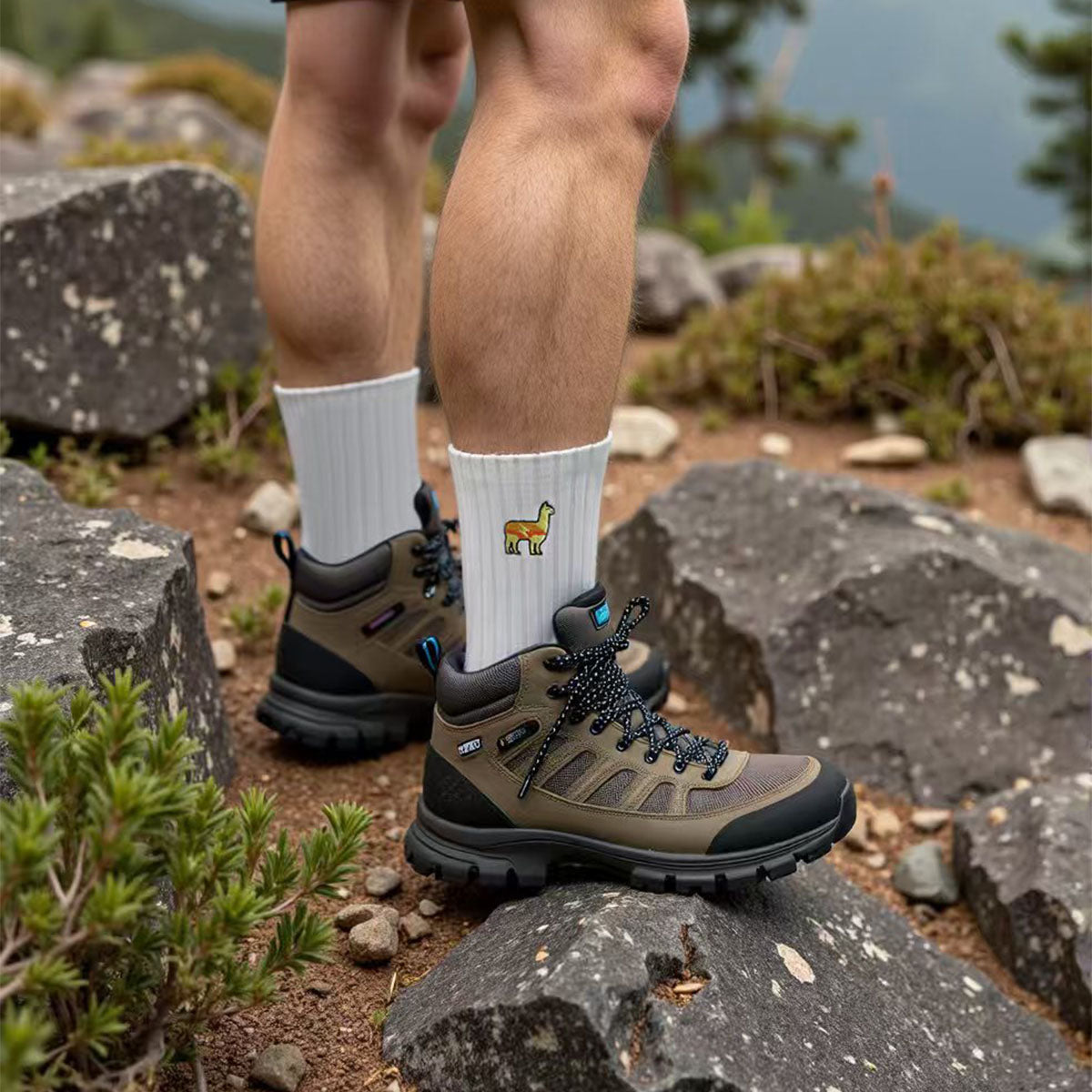 LLAMA EBIKE Wool Cycling Socks