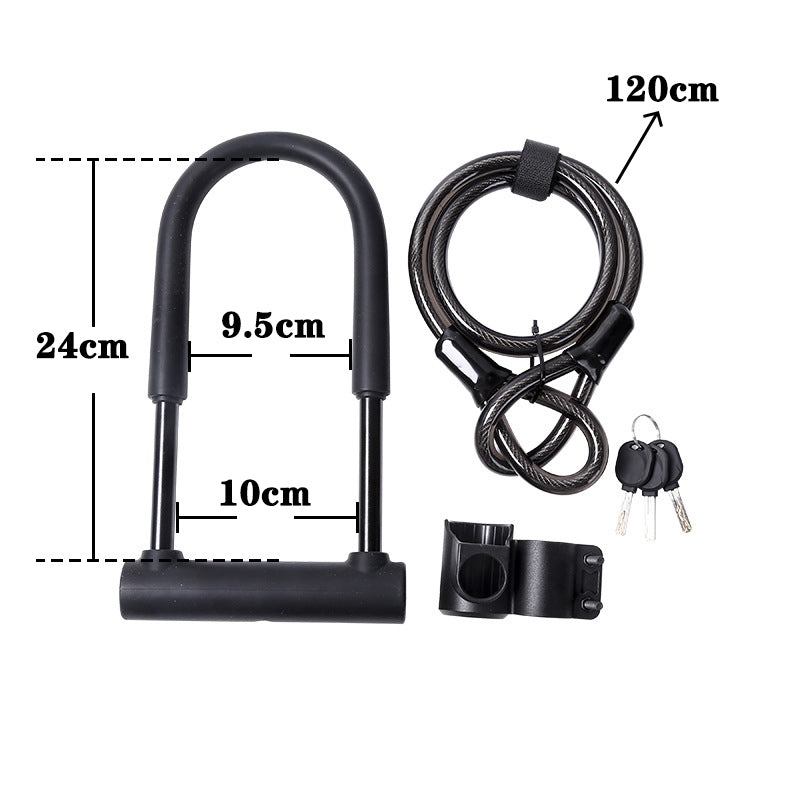 LLAMA EBIKE Heavy-Duty Portable Bike Lock Set