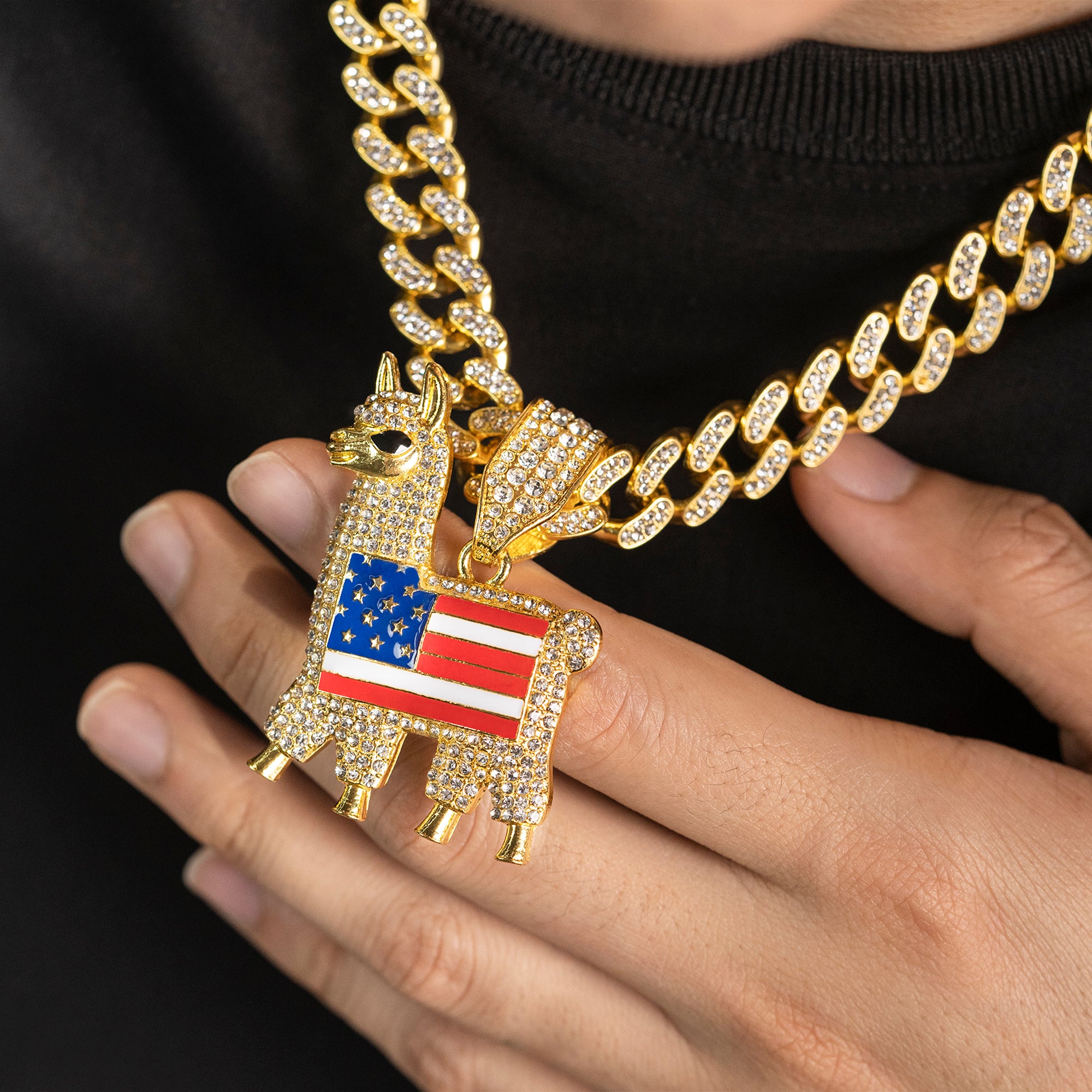 12mm LLAMA EBIKE Cuba Chain Pendant Merch