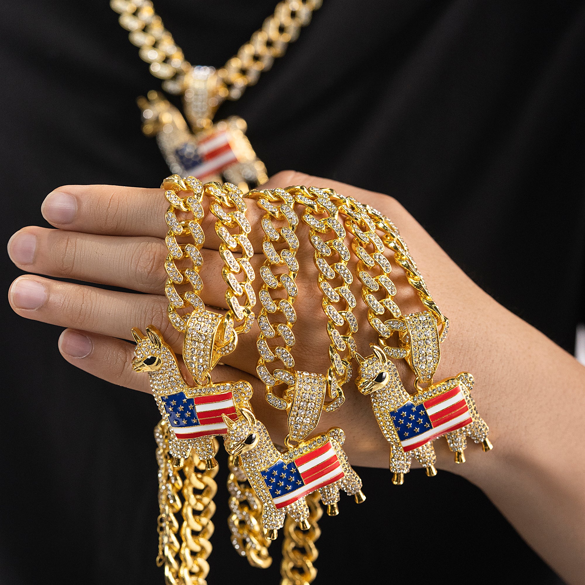 12mm LLAMA EBIKE Cuba Chain Pendant Merch