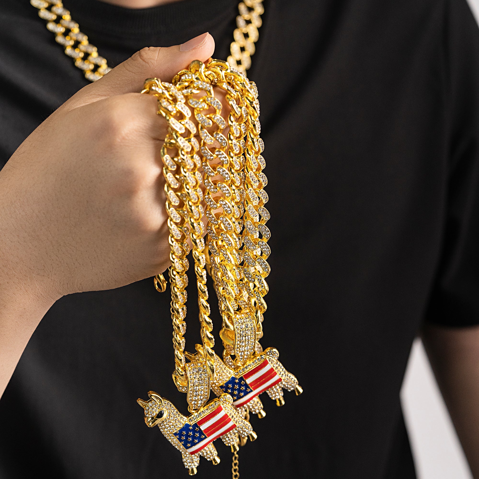 12mm LLAMA EBIKE Cuba Chain Pendant Merch