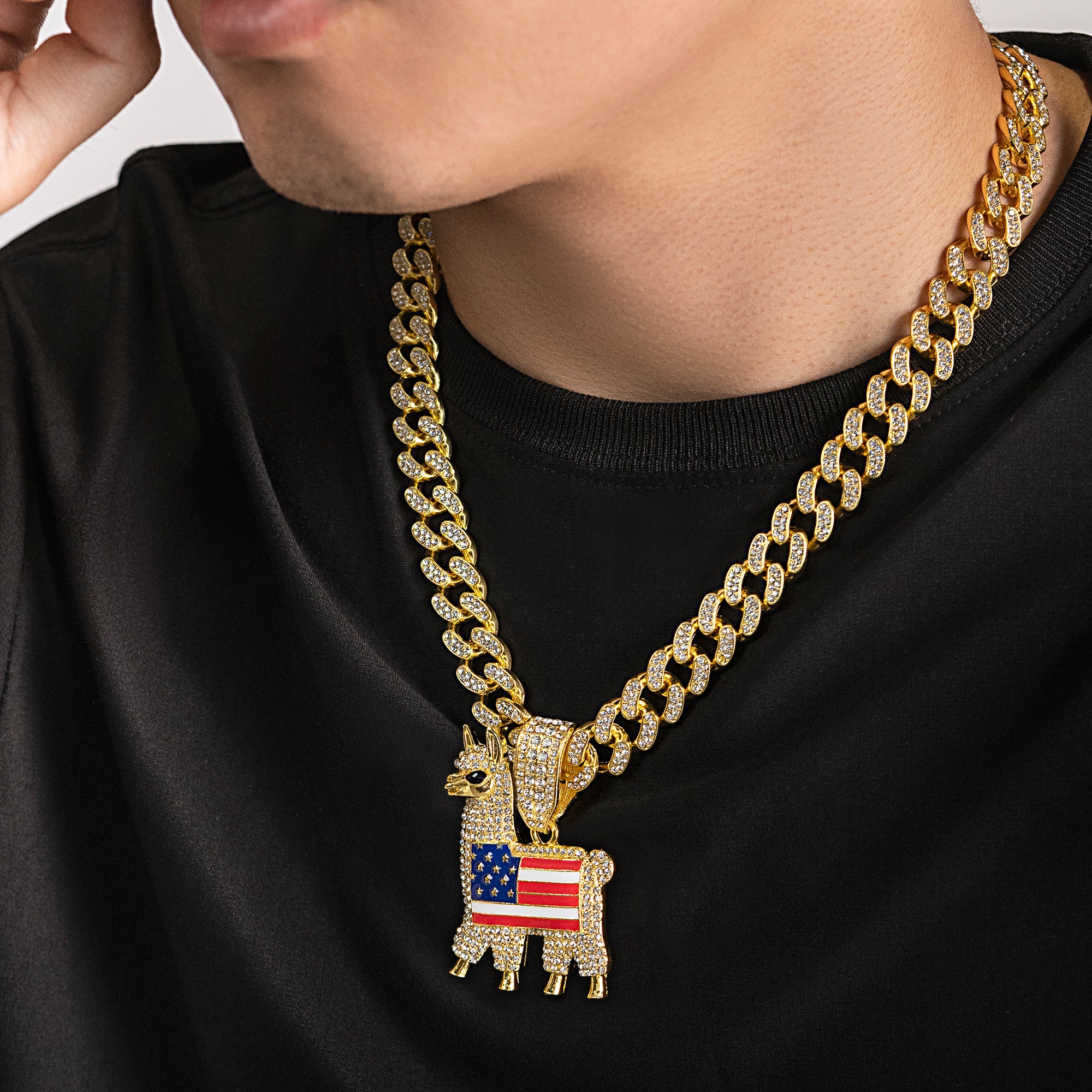 12mm LLAMA EBIKE Cuba Chain Pendant Merch
