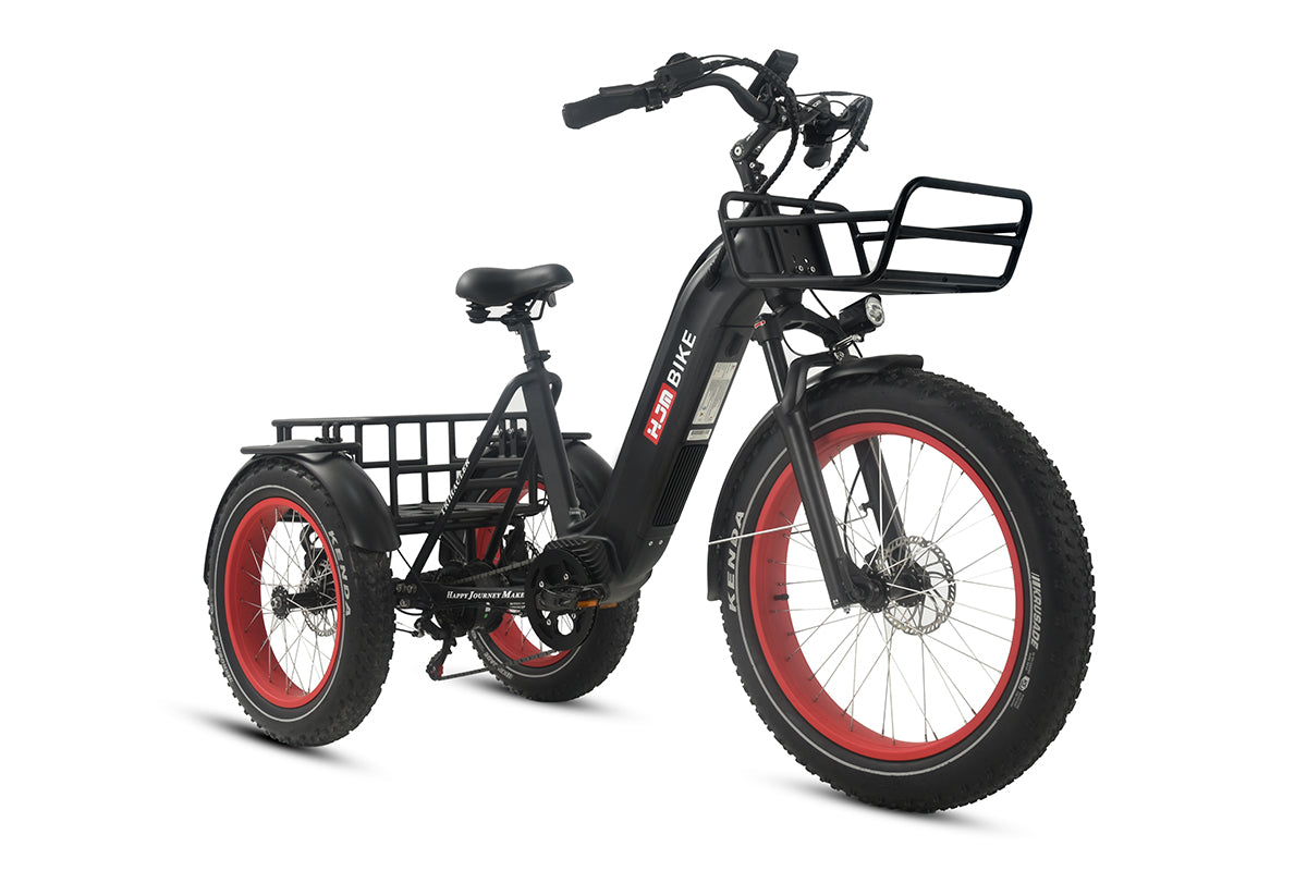 HJM TriHauler Pro Cargo 1000W Rear-Drive Fat Tire Etrike (Fully Assembled)