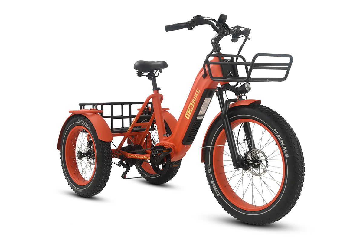 HJM TriHauler Pro Cargo 1000W Rear-Drive Fat Tire Etrike (Fully Assembled)