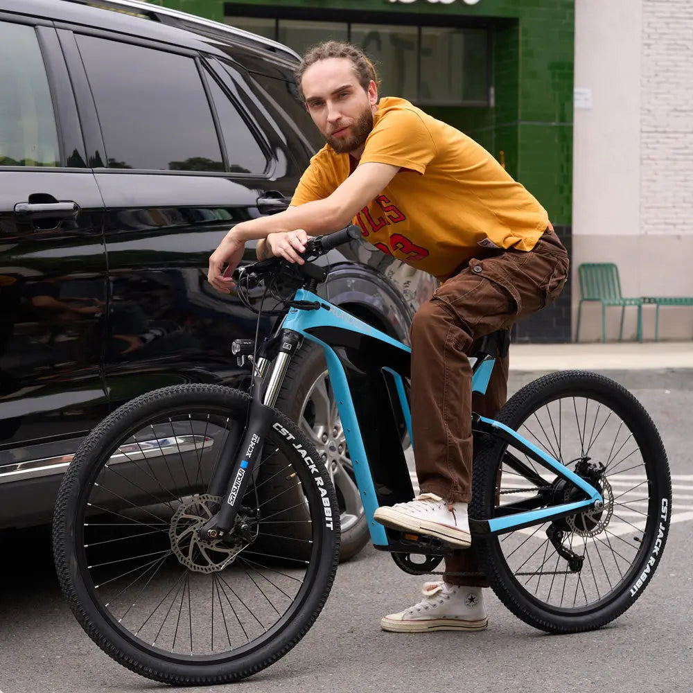 Rundeer Starry Sky UD Carbon Fiber Electric Bike - Top Speed 20mph | UL Safety Certified